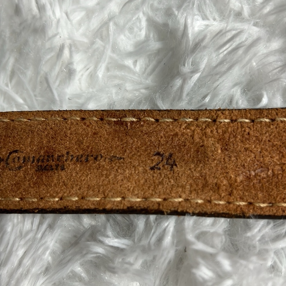 Comanchero Tooled Leather Western Cowgirl Girls Belt  Barrel Racing Buckle 24 - Picture 5 of 9